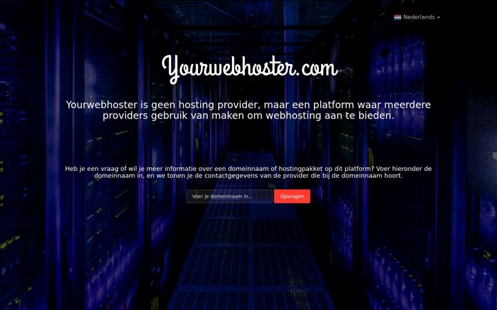 Screenshot of yourwebhoster.com