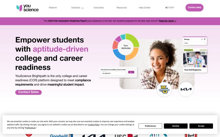 Screenshot of youscience.com