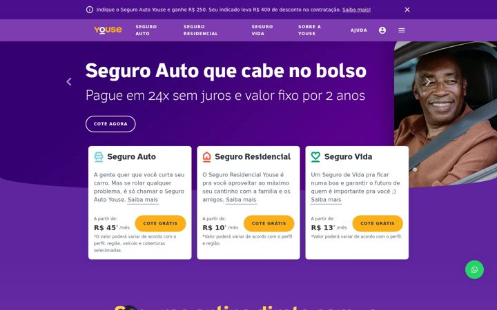 Screenshot of youse.com.br