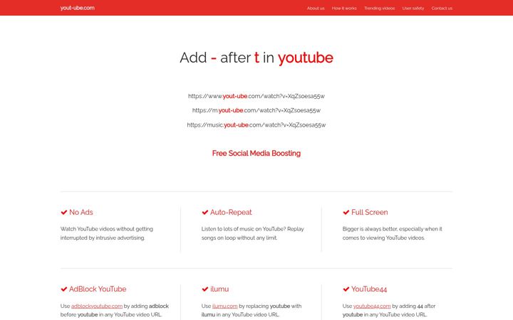 Screenshot of yout-ube.com