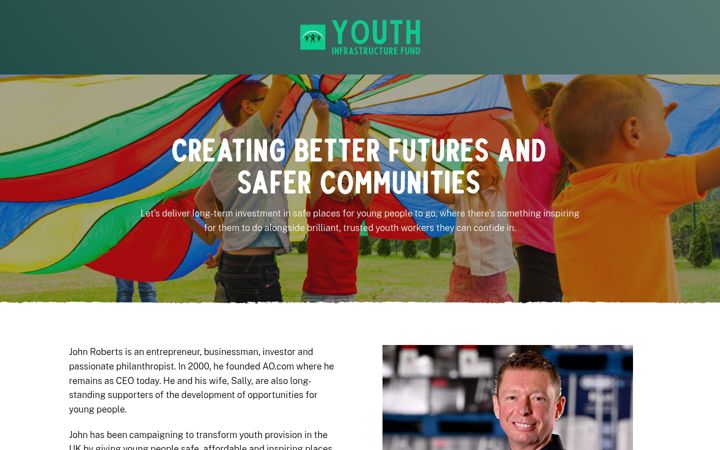 Screenshot van youth-infrastructure-fund.com