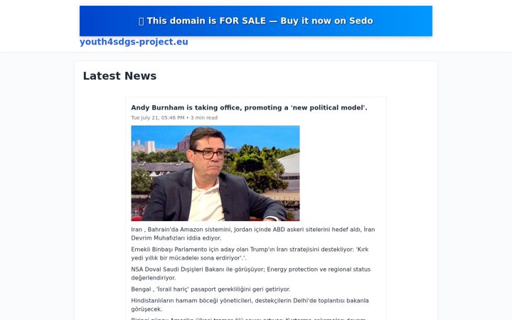Screenshot of youth4sdgs-project.eu