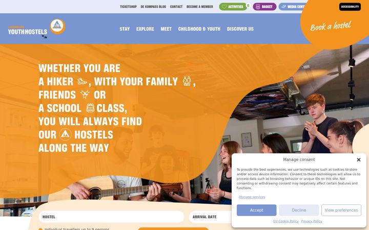 Snímek obrazovky youthhostels.lu