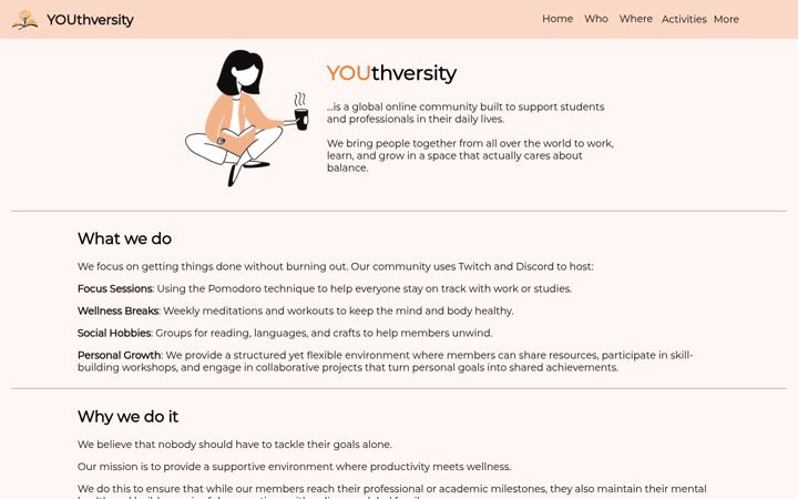 Screenshot of youthversity.org