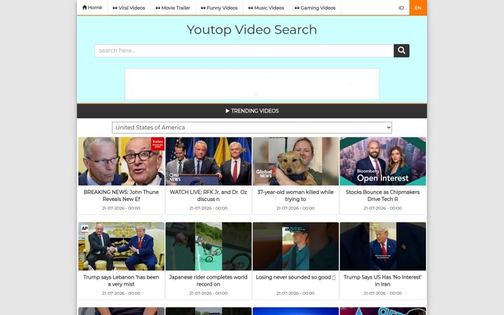 Screenshot of youtop.link