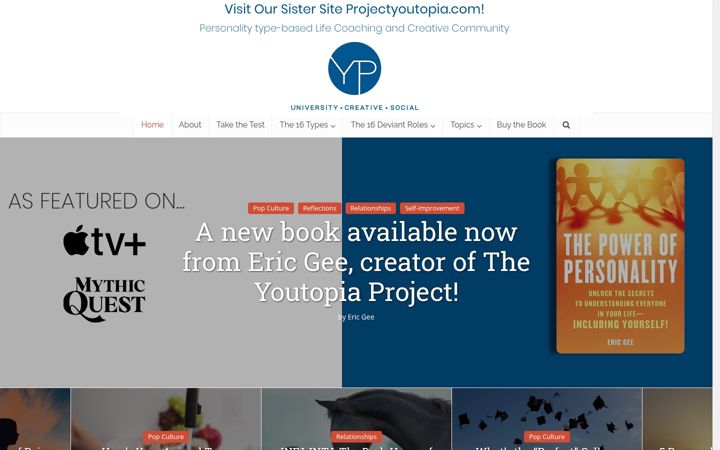 Screenshot of youtopiaproject.com