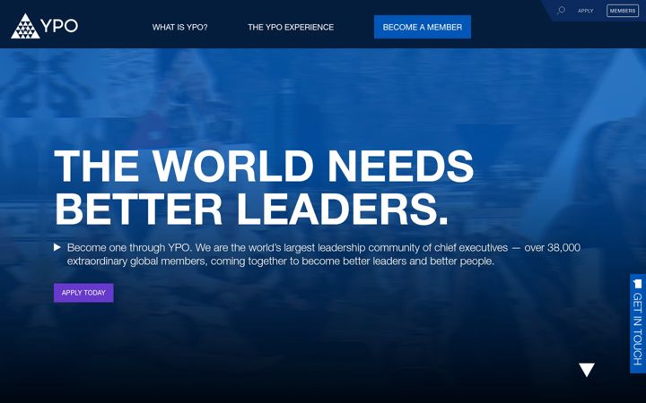 Screenshot von ypo.org