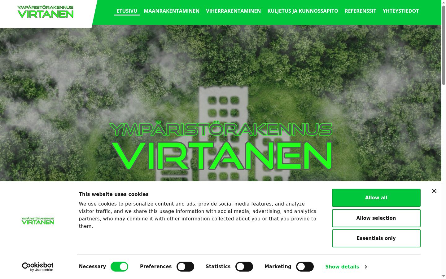 Screenshot tal-banner tal-kunsens muri qabel kwalunkwe interazzjoni
