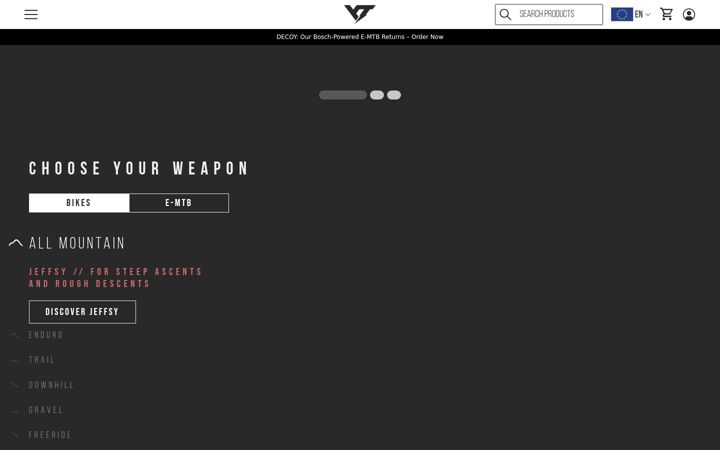 Screenshot von yt-industries.com
