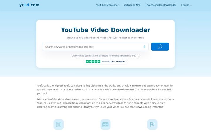 Screenshot of yt1d.net