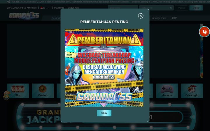 Screenshot of ytgaruda55.com