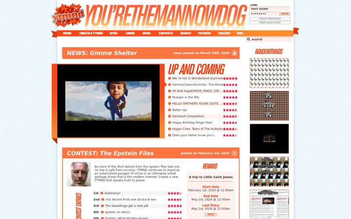 Screenshot stránky ytmnd.com