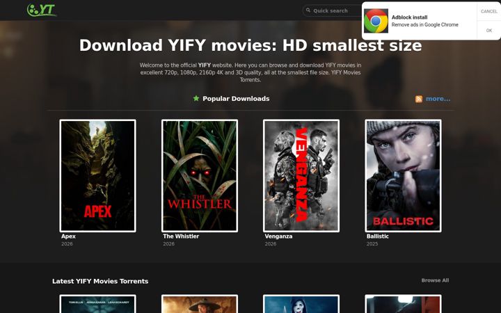 Screenshot of yts.do