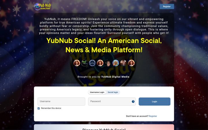 Screenshot of yubnub.social