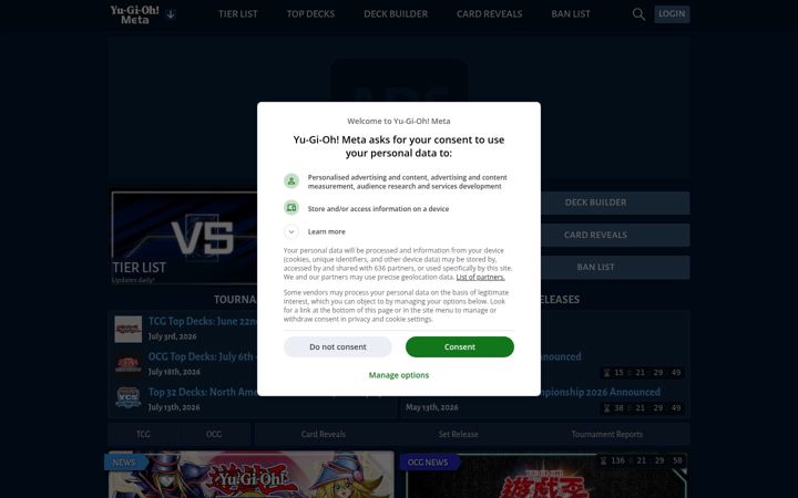 Ekrano kopija yugiohmeta.com