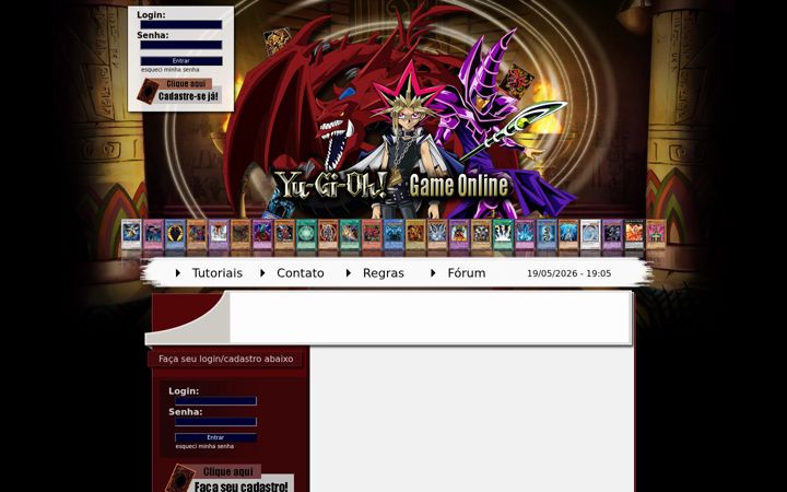 Screenshot of yugiohonlinebr.com.br