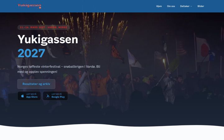 Snimka zaslona za yukigassen.no