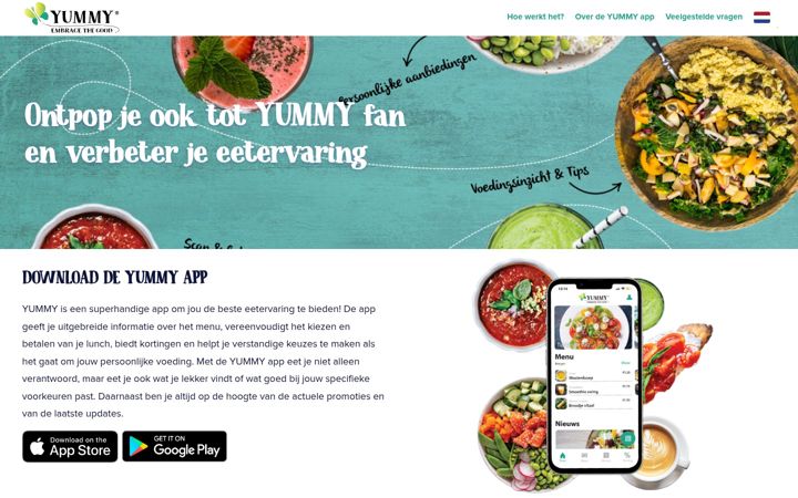 Screenshot of yummy-app.nl