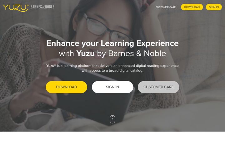 Screenshot of yuzu.com