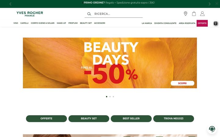 Screenshot of yves-rocher.it