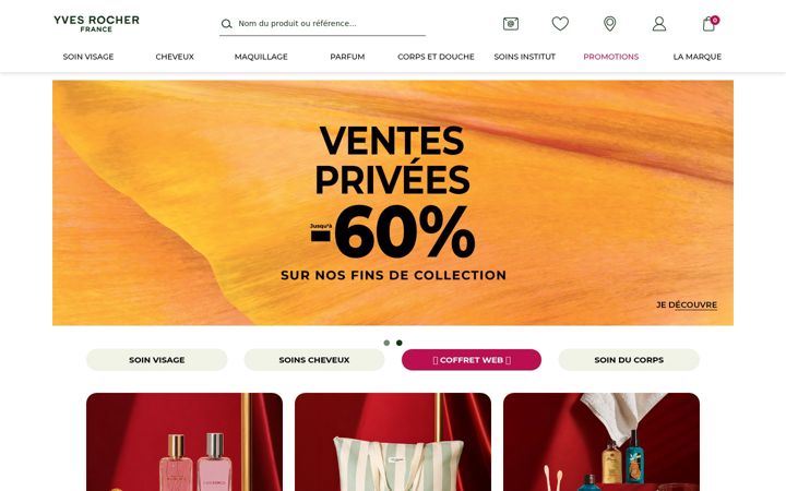 Screenshot of yves-rocher.ma