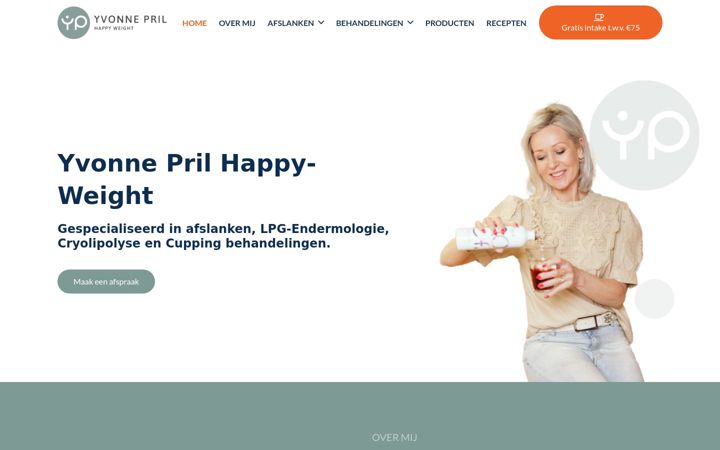 Snimka zaslona za yvonnepril.nl