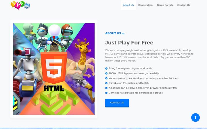 Screenshot of yyggames.com