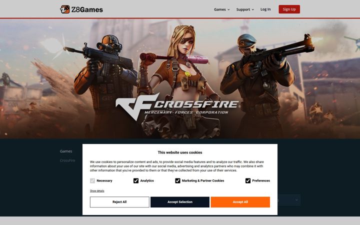 Screenshot of z8games.com