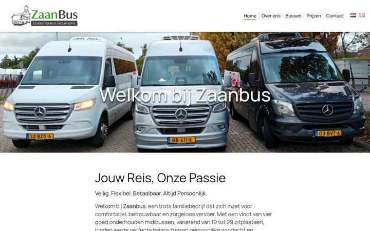 Screenshot of zaanbus.nl