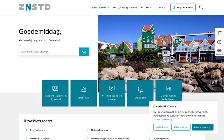 Screenshot του zaanstad.nl