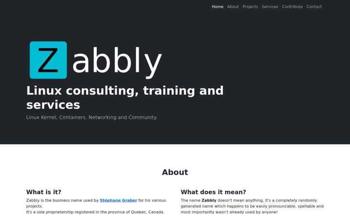 Screenshot of zabbly.com