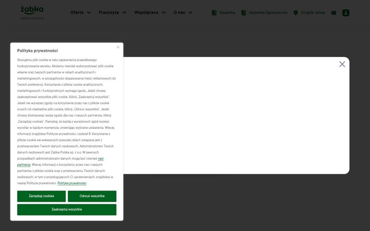 Screenshot of zabka.pl