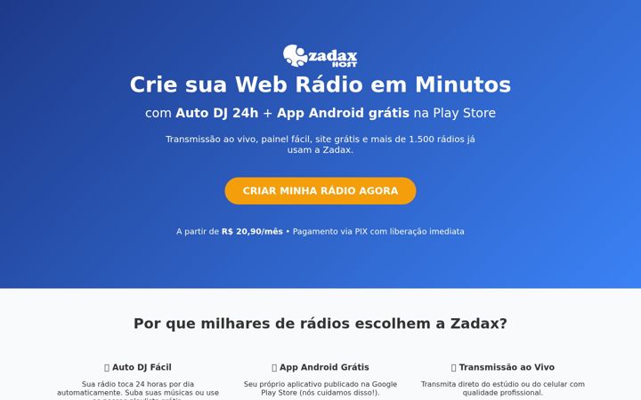 Screenshot of zadanet.com.br