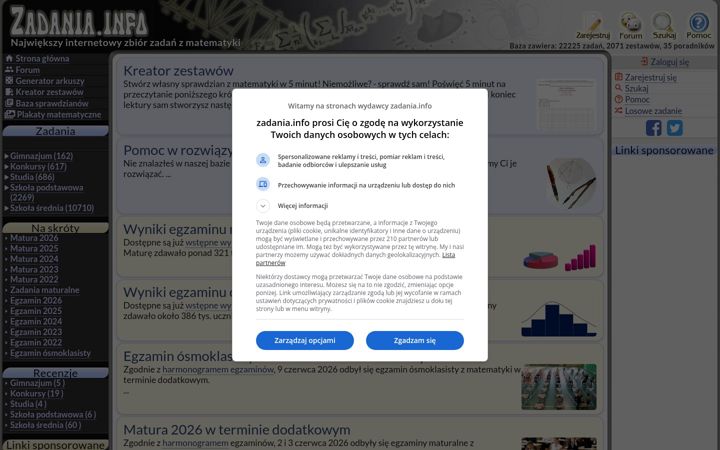 Screenshot of zadania.info