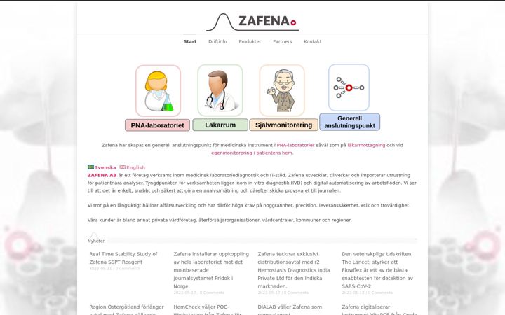 Screenshot of zafena.se
