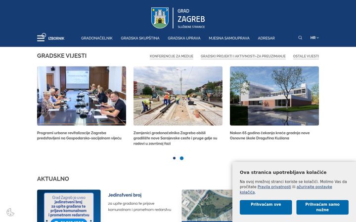 Screenshot of zagreb.hr