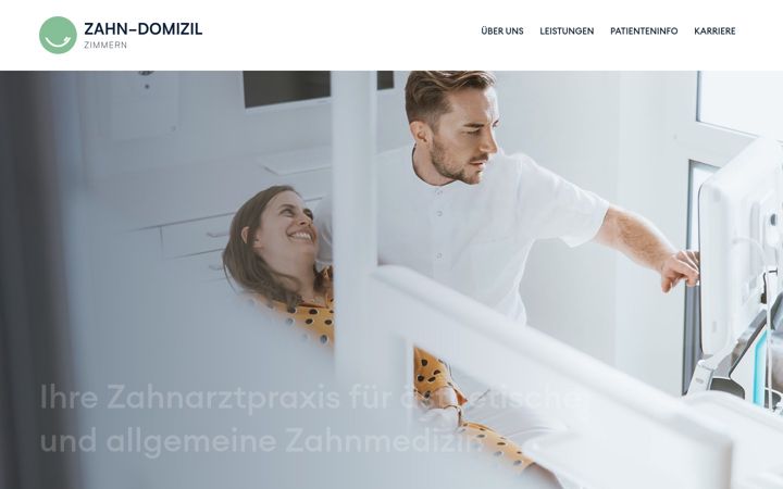 Posnetek zaslona zahn-domizil-zimmern.de