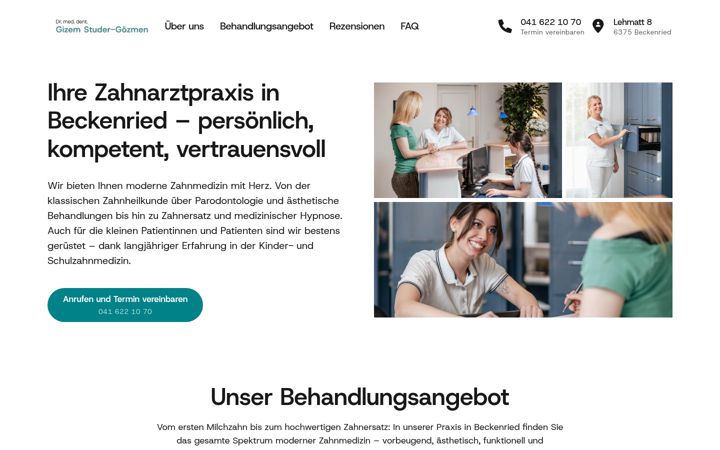 Screenshot of zahnarzt-beckenried.ch