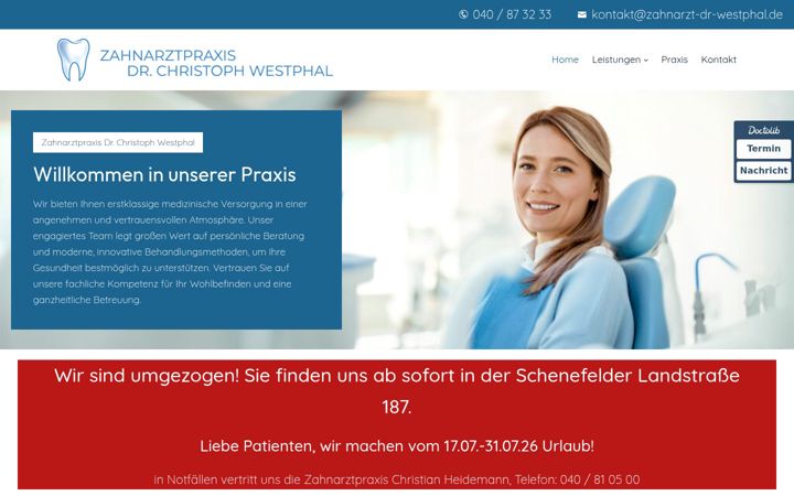 Screenshot of zahnarzt-dr-westphal.de