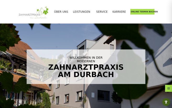 Screenshot of zahnarzt-durbach.de
