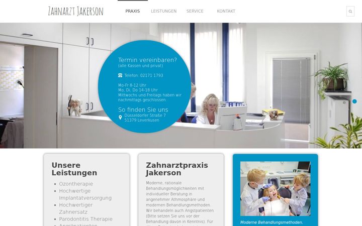 Screenshot of zahnarzt-jakerson.de