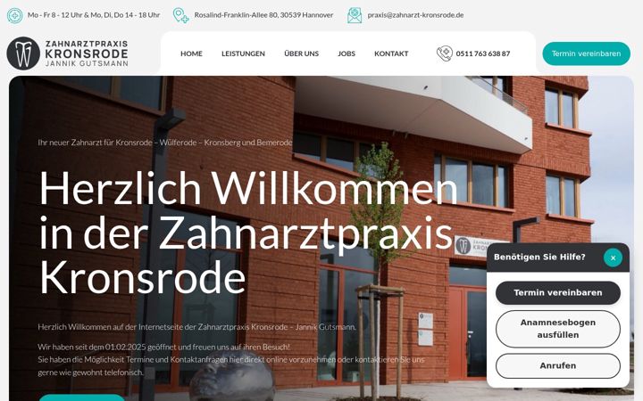 Screenshot of zahnarzt-kronsrode.de