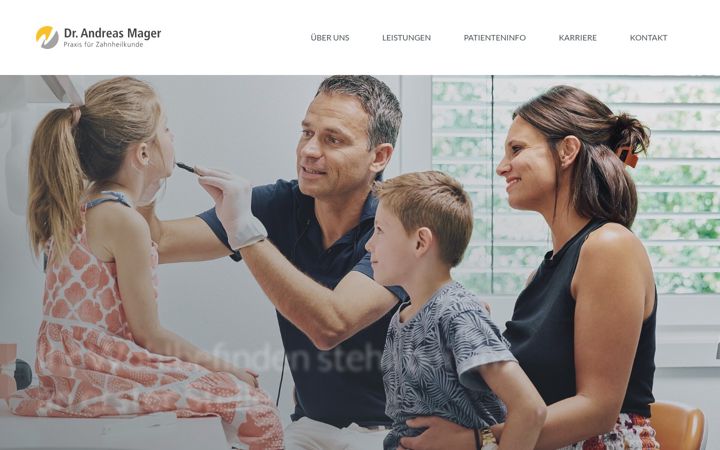 Snimka zaslona za zahnarzt-mager.de