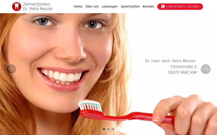 Screenshot of zahnarzt-menzel.de