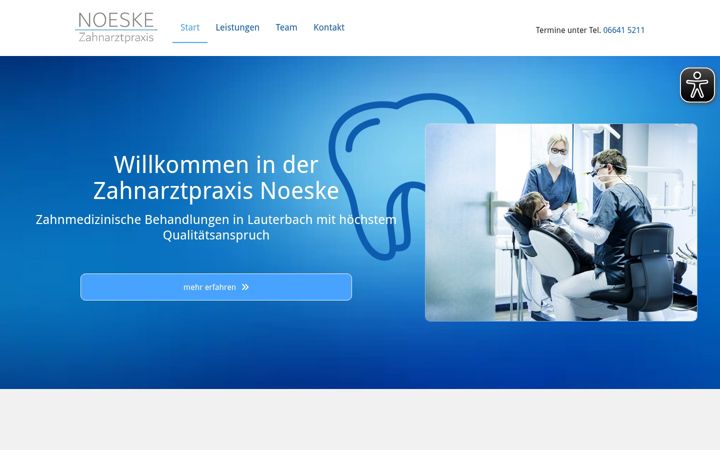 Screenshot of zahnarzt-noeske.de