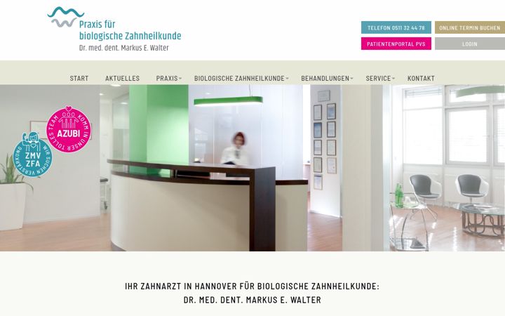Ekrānuzņēmums no zahnarzt-walter-hannover.de