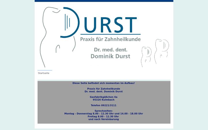 Screenshot of zahnarztpraxis-durst.de