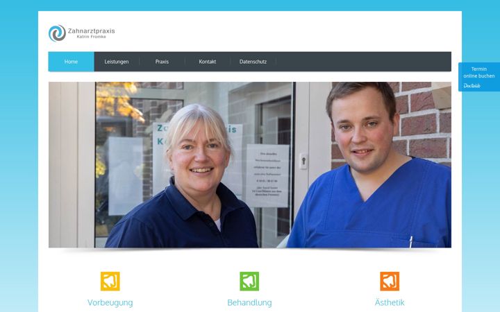Screenshot stránky zahnarztpraxis-nagel.com