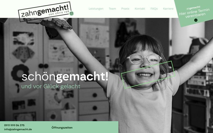 Screenshot ta' zahnarztpraxis-zahngemacht.de