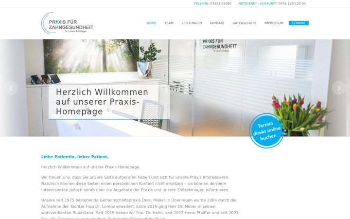 Screenshot van zahngesundheit-ueberlingen.de